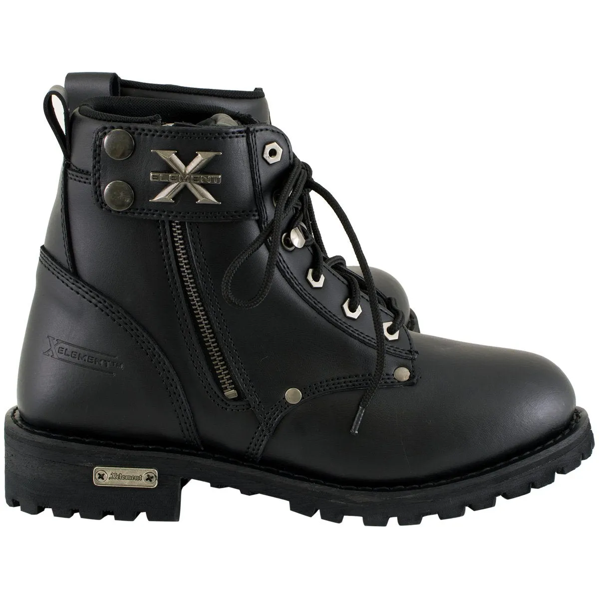 Xelement 1505 Men's Black Advanced Lace-Up Motorcycle Boots