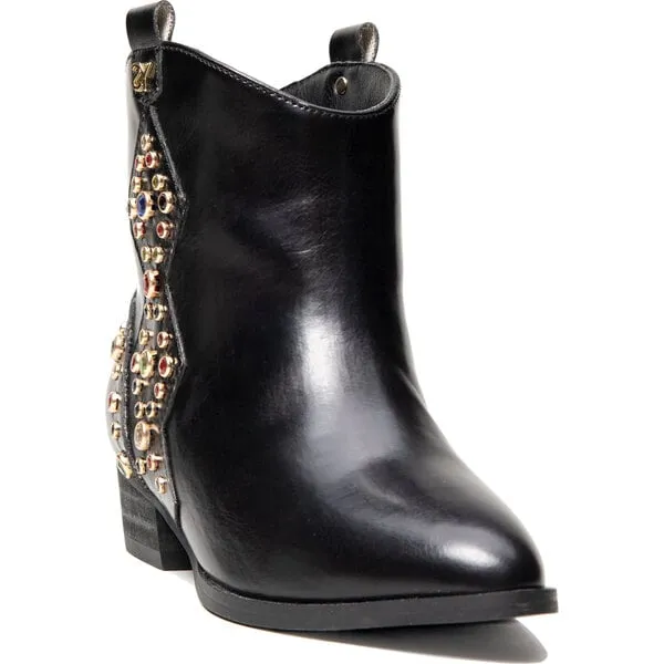 Yosi Samra Miss Dallas Embellished Cowboy Boot, Black