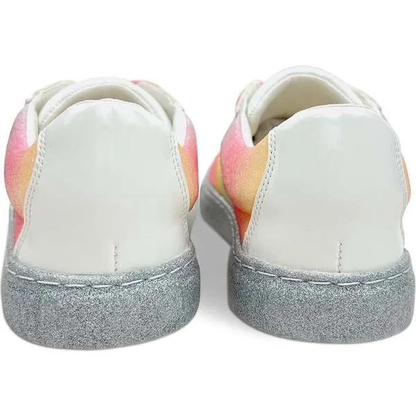 Yosi Samra Miss Harper Sequin Sneaker, White And Multi-Pastel